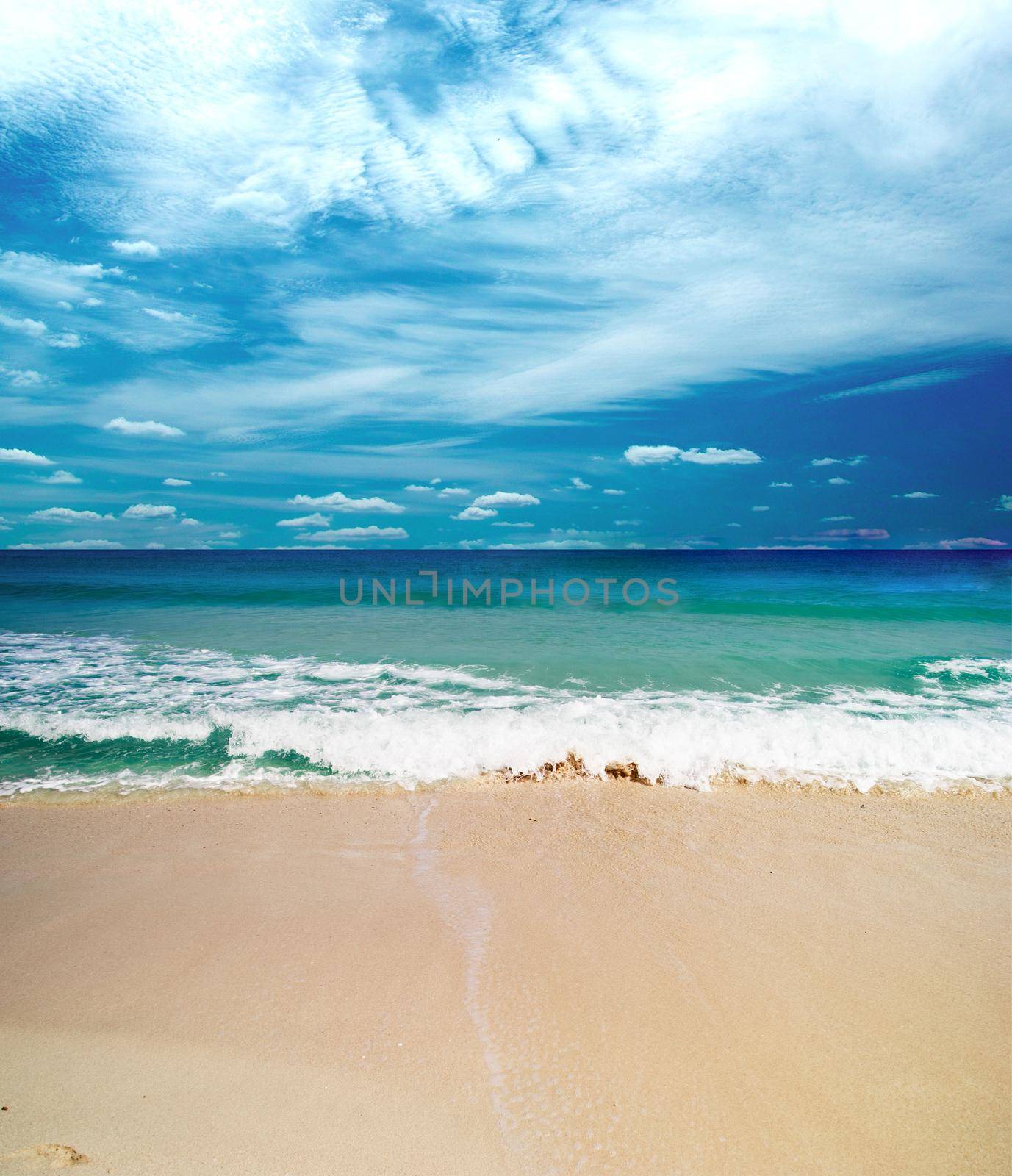 White clouds in a blue sky. Great background