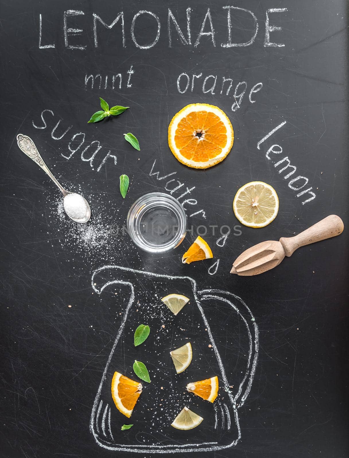Orange lemonade and ingredients by tan4ikk1