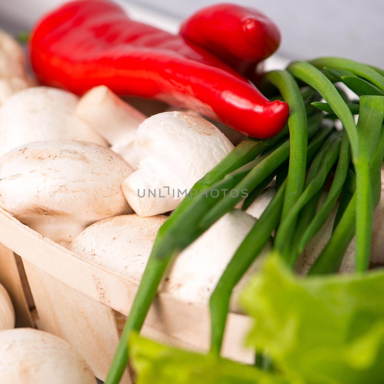 Fresh vegetables closeup shot