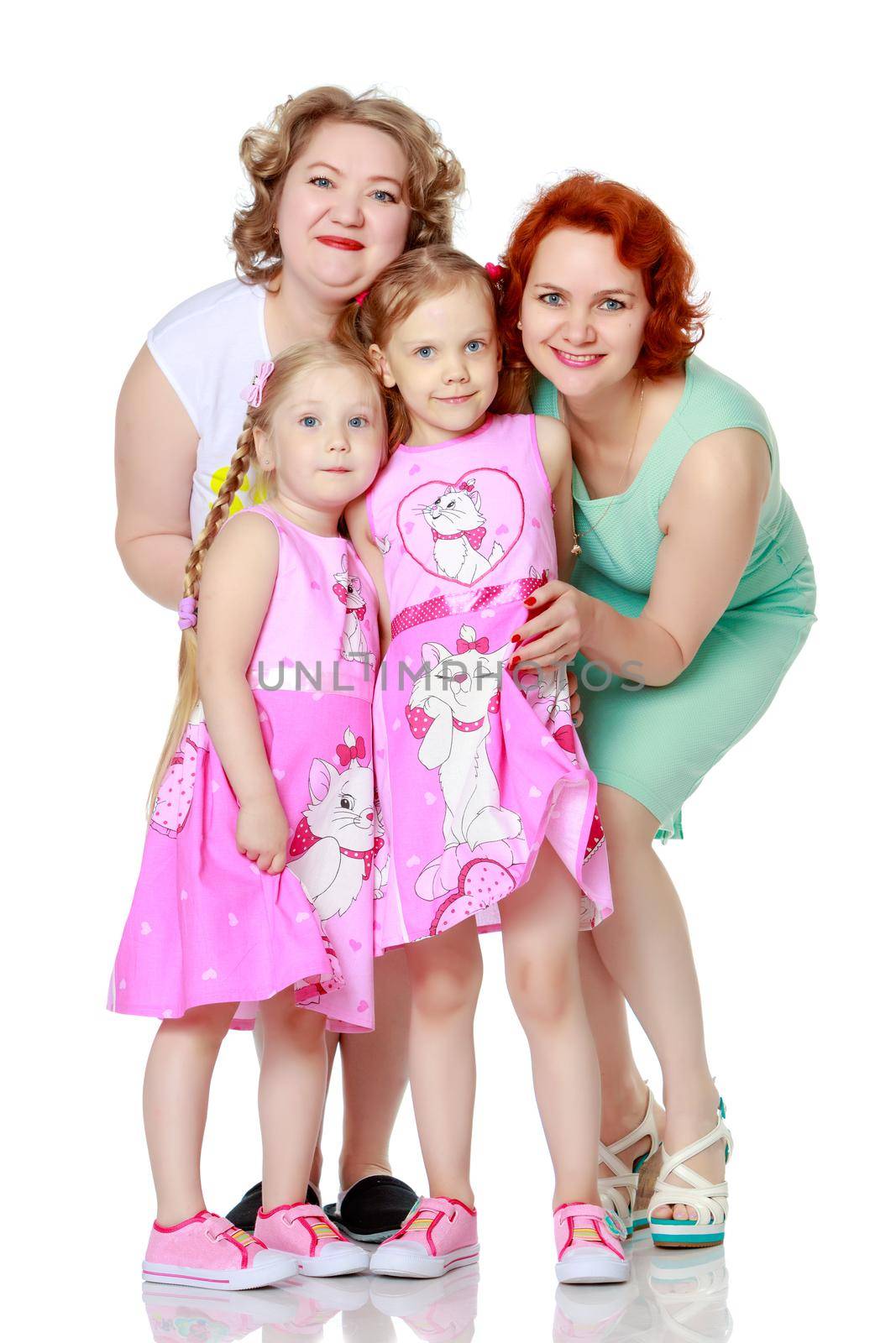 Happy family with young children by kolesnikov_studio