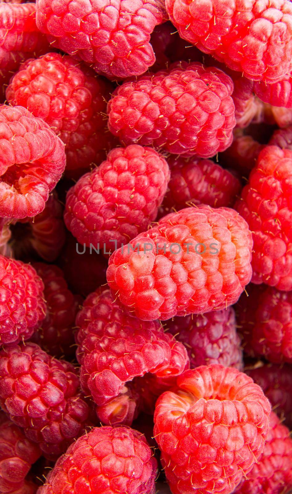 Fresh raspberries background
