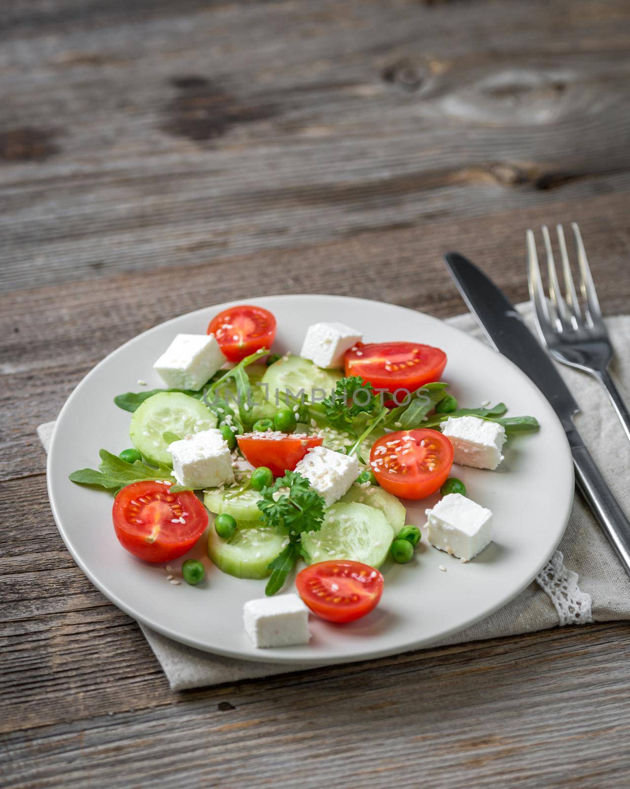 Appetizing greek salad with spices by tan4ikk1