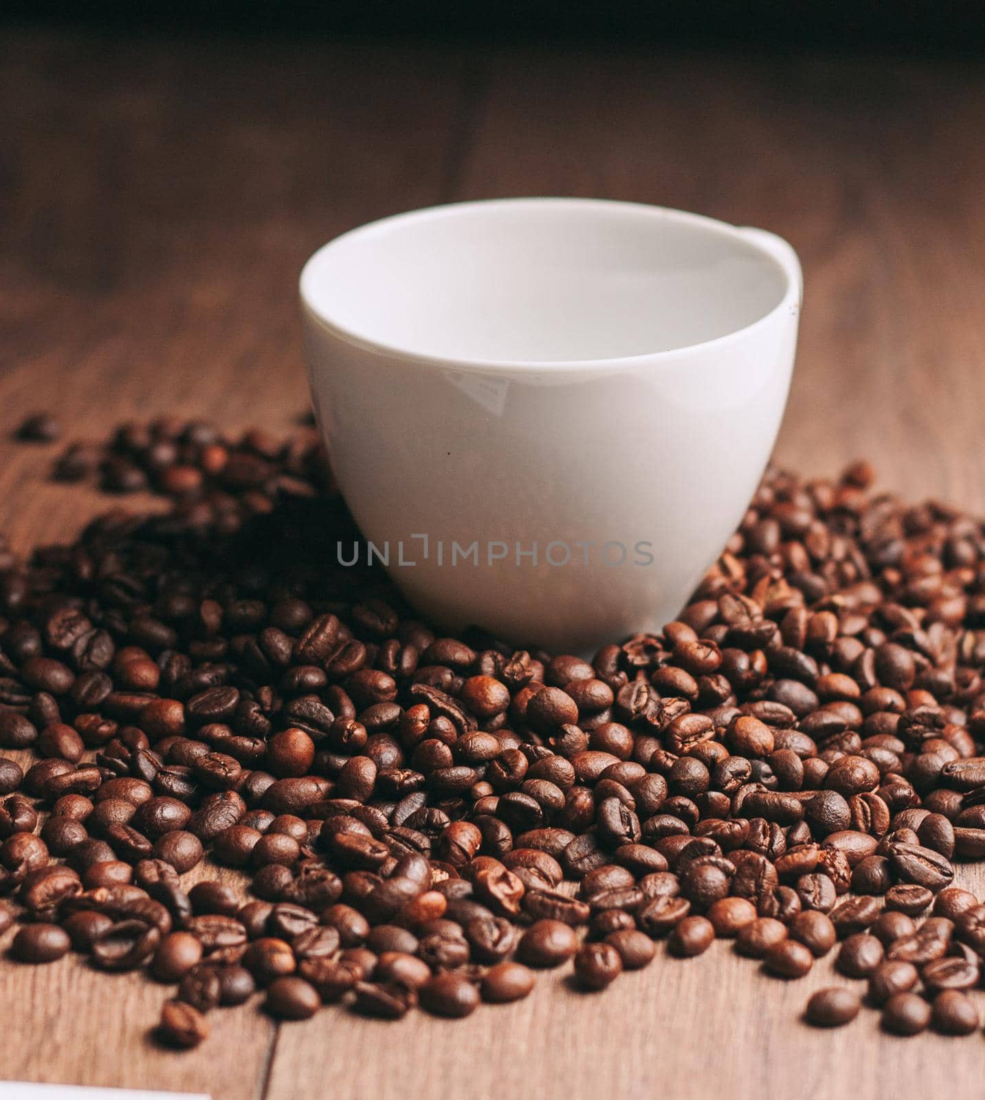 a cup of coffee freshly brewed beverage close-up food by Vichizh