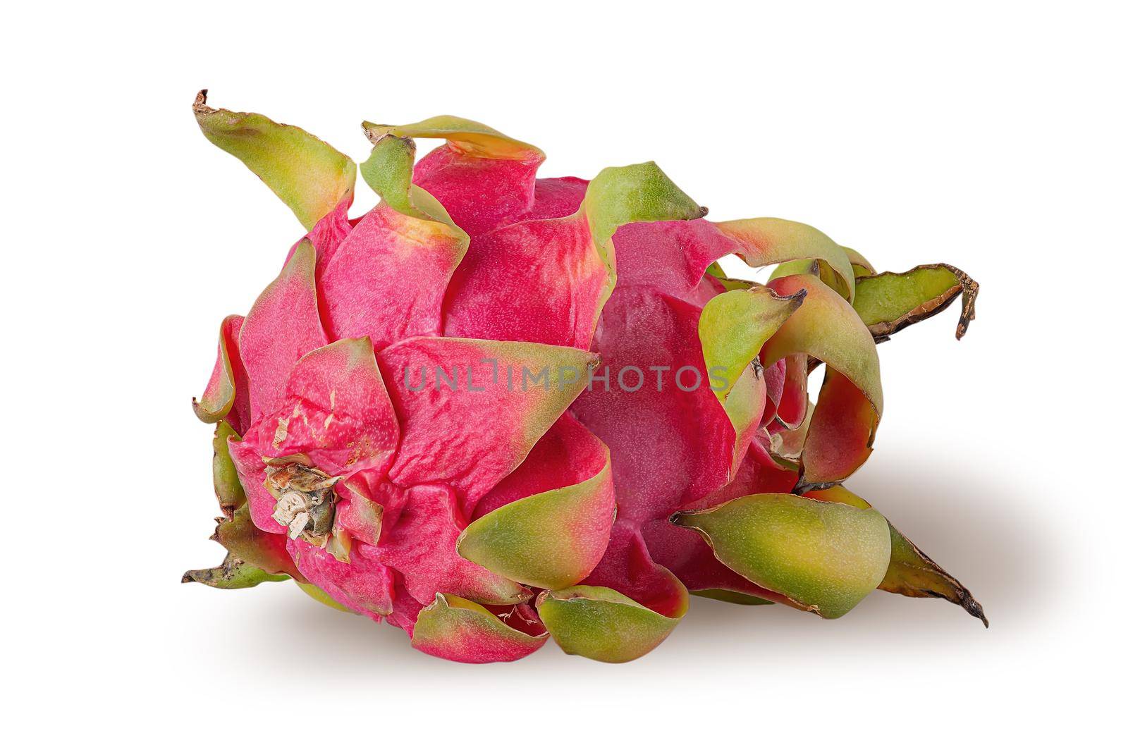 Dragon fruit horizontally rotated isolated on white by Cipariss