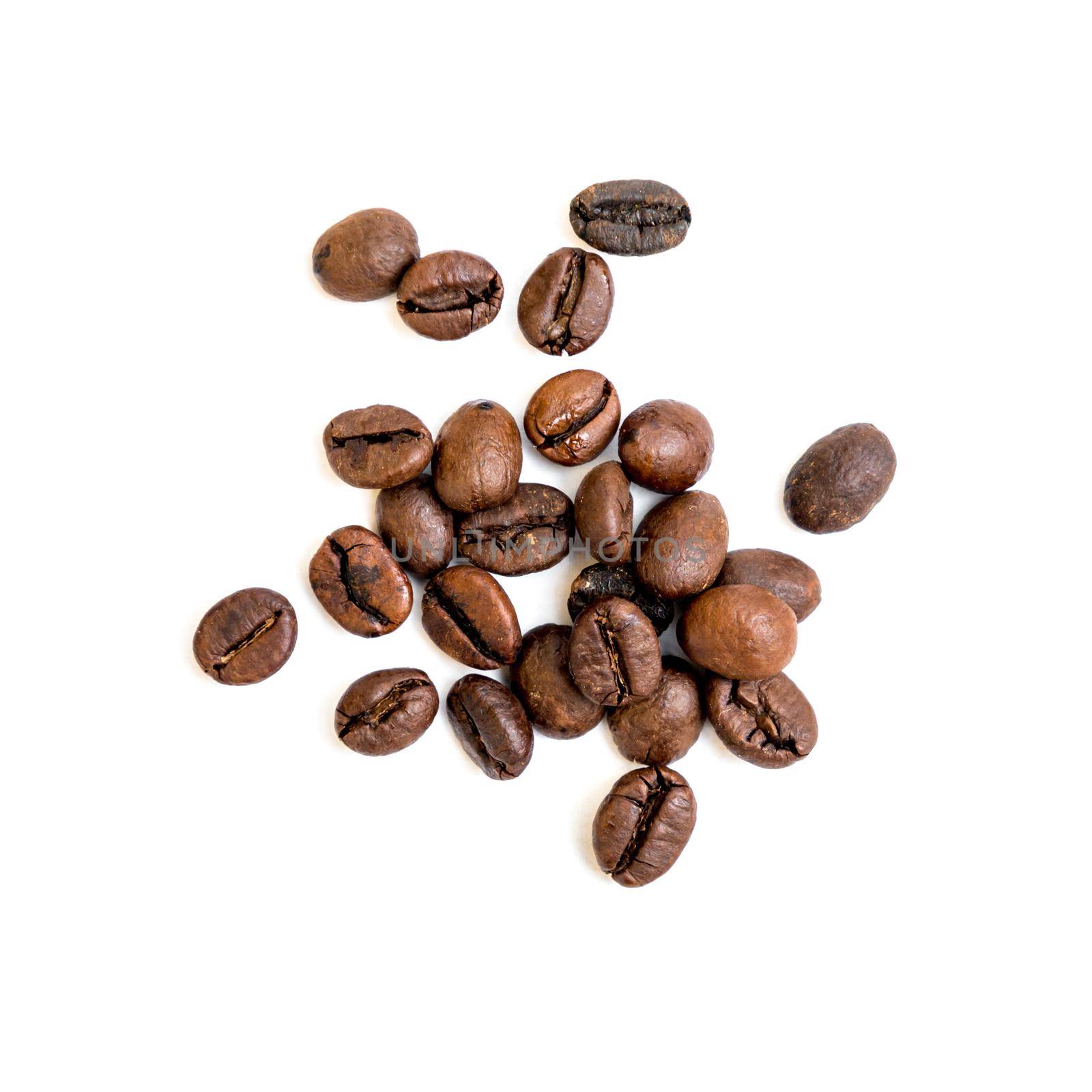 coffee beans isolated on white background