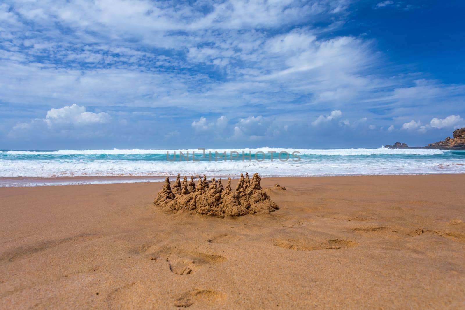 sand castle on the beach