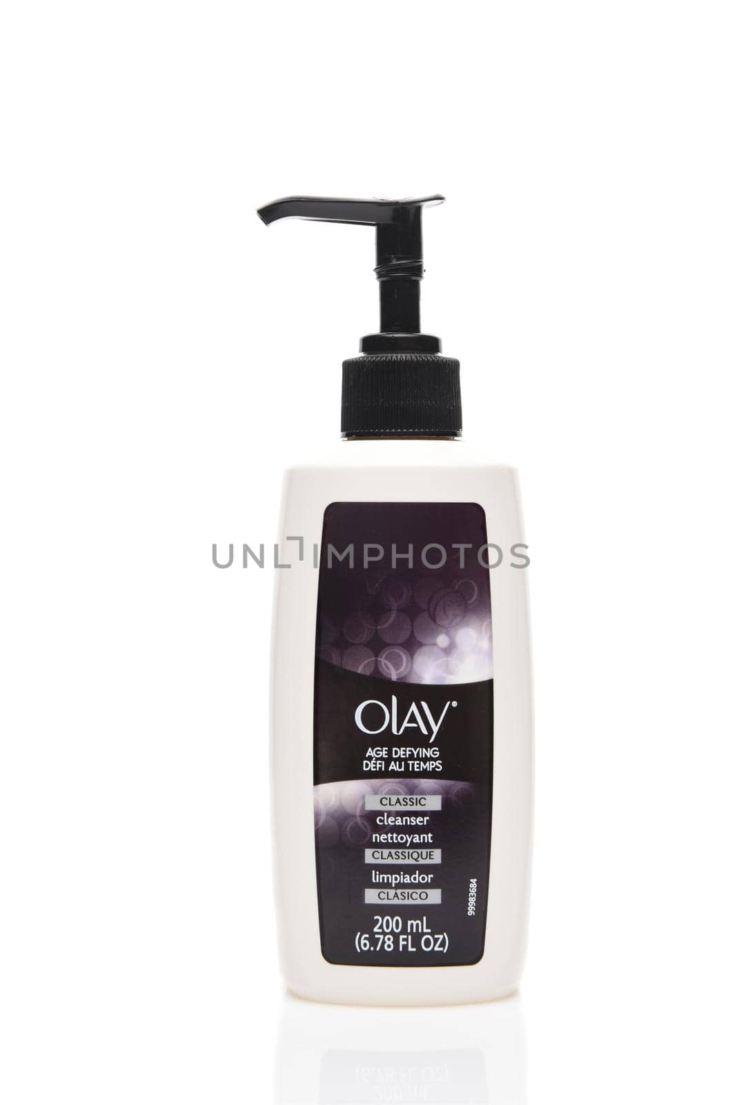 IRVINE, CALIFORNIA - AUGUST 20, 2019: A bottle of Olay Age Defying Cleanser. 