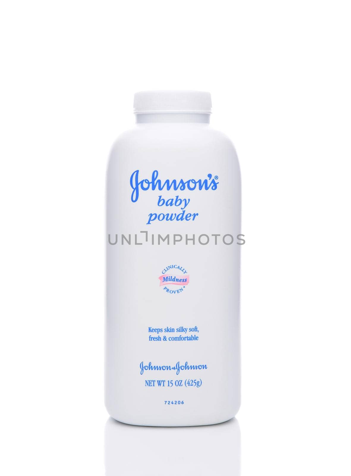 IRVINE, CALIFORNIA - JANUARY 22, 2017: Johnsons Baby Powder. The scent of Johnsons Baby Powder, for many Americans is associated with the smell of the baby itself. 