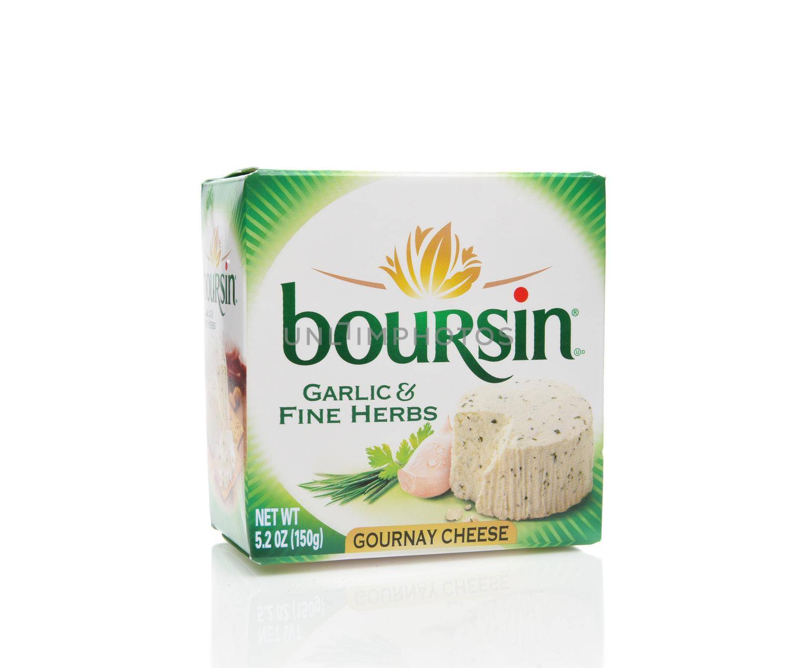 IRVINE, CALIFORNIA - 03 DEC 2019: A box of Boursin Garlic and Fine Herbs Gournay Cheese. by sCukrov