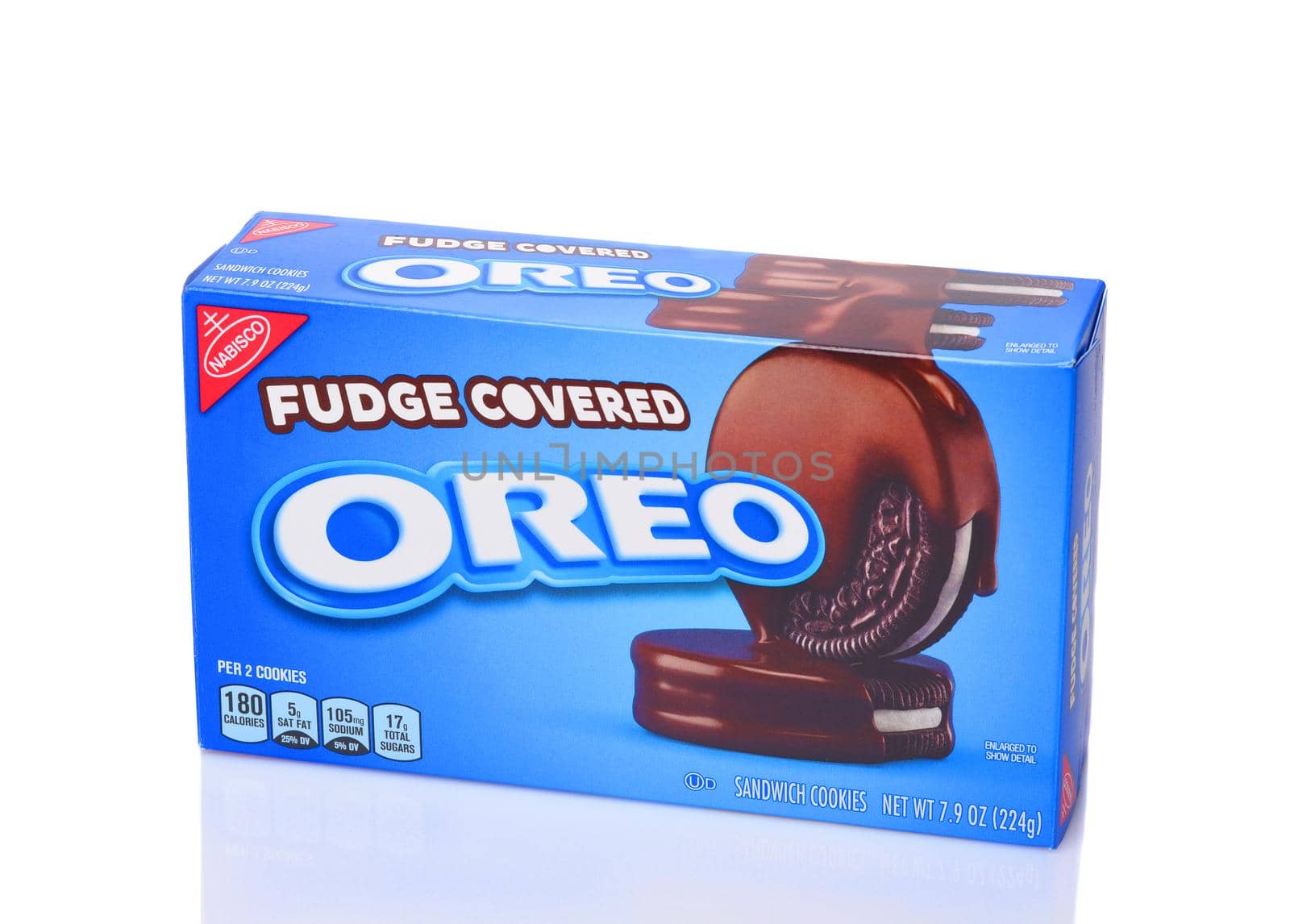 IRVINE, CALIFORNIA - 28 SEPT 2019: A box of Fudge Covered Oreo cookies from Nabisco. by sCukrov