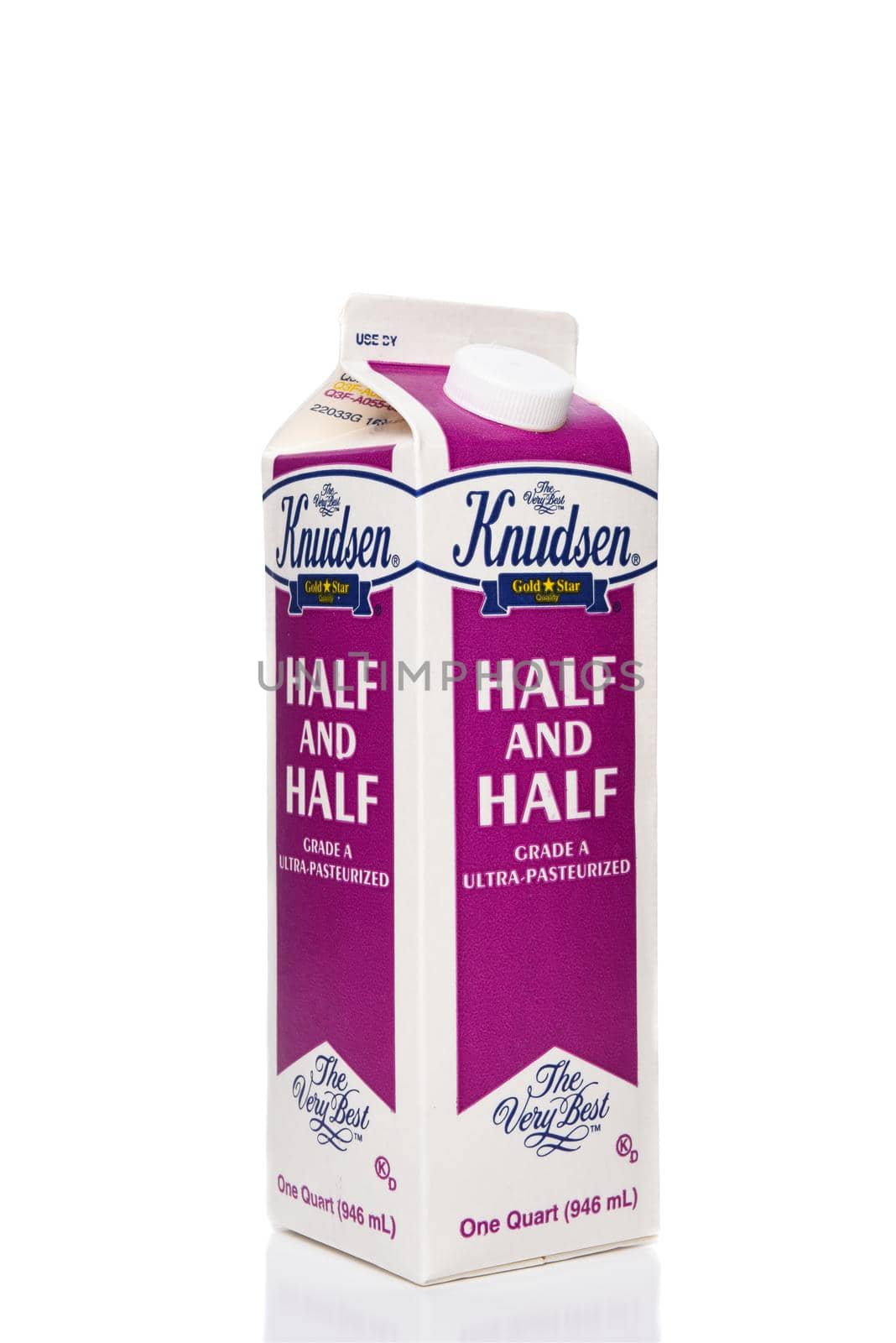 IRVINE, CALIFORNIA - 25 OCT 2019: A carton of Knudsen Half and Half.