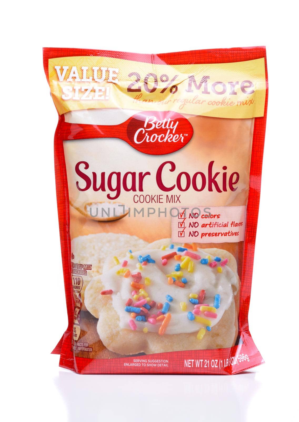 IRVINE, CALIFORNIA - DEC 4, 2018: Betty Crocker Sugar Cookie Mix. The package contains most of the ingerdients to make the popular snack food.