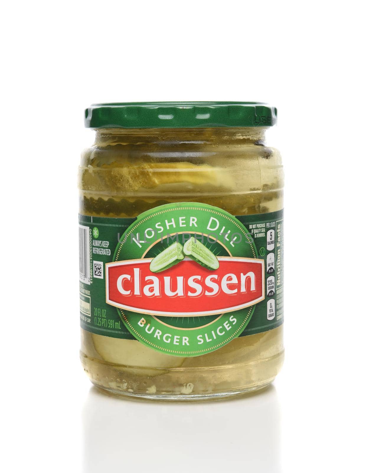 IRVINE, CALIFORNIA - 6 OCT 2020: A jar of Claussen Kosher Dill Burger Slices by sCukrov