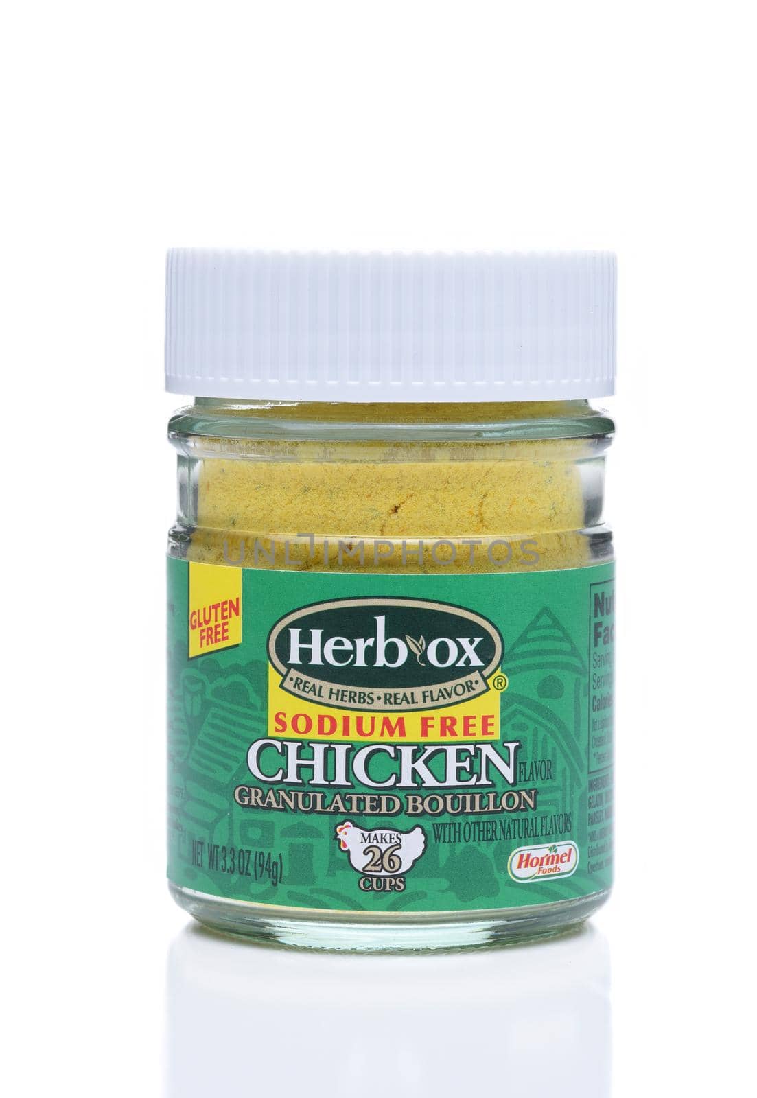 IRVINE, CALIFORNIA - DEC 4, 2018: Herb Ox Chicken Bouillon. The seasoning adds flavor to gravies, marinades, soups, stews and rice dishes.