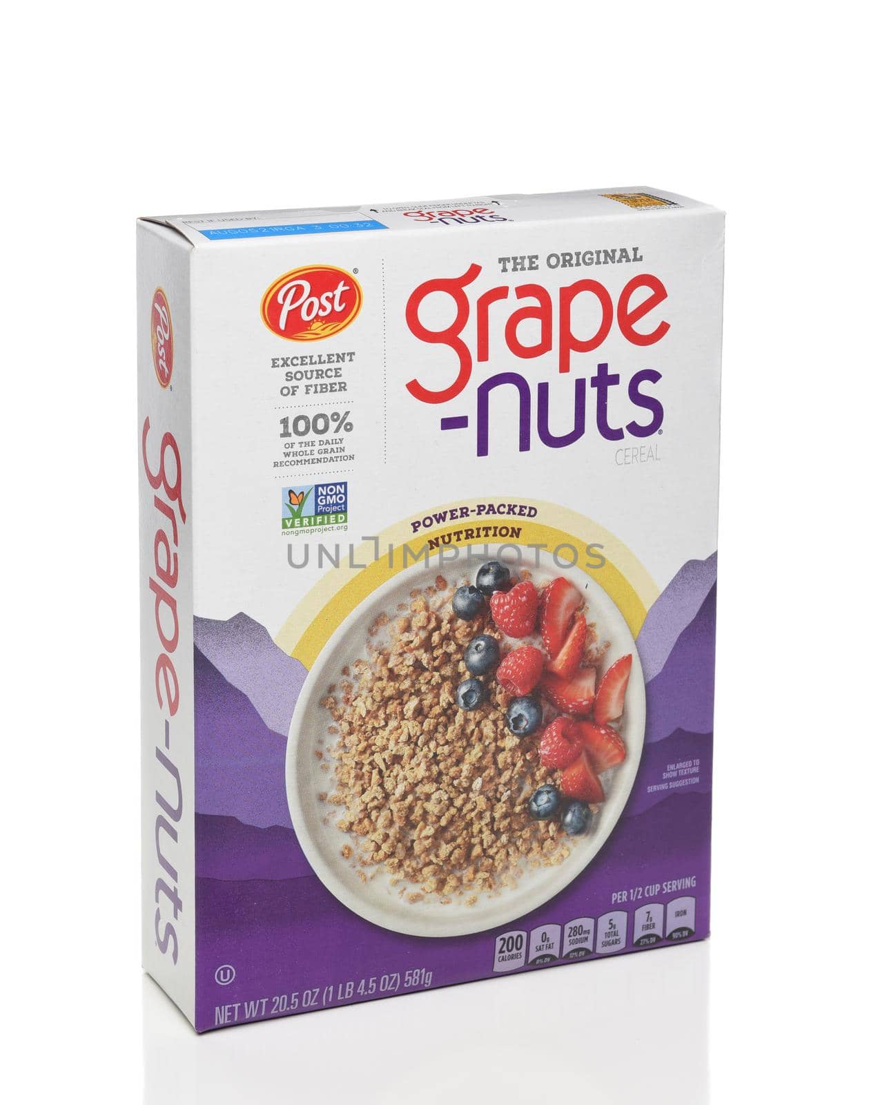 IRVINE, CALIFORNIA - 6 OCT 2020: A box of Post Grape-Nuts Cereal. 