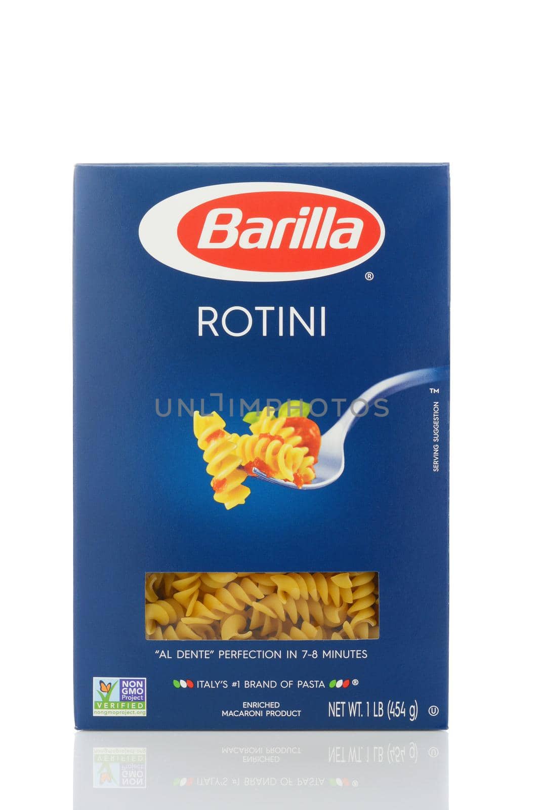 IRVINE, CALIFORNIA - MAY 22, 2019:  A box of Barilla Rotini pasta noodles. 