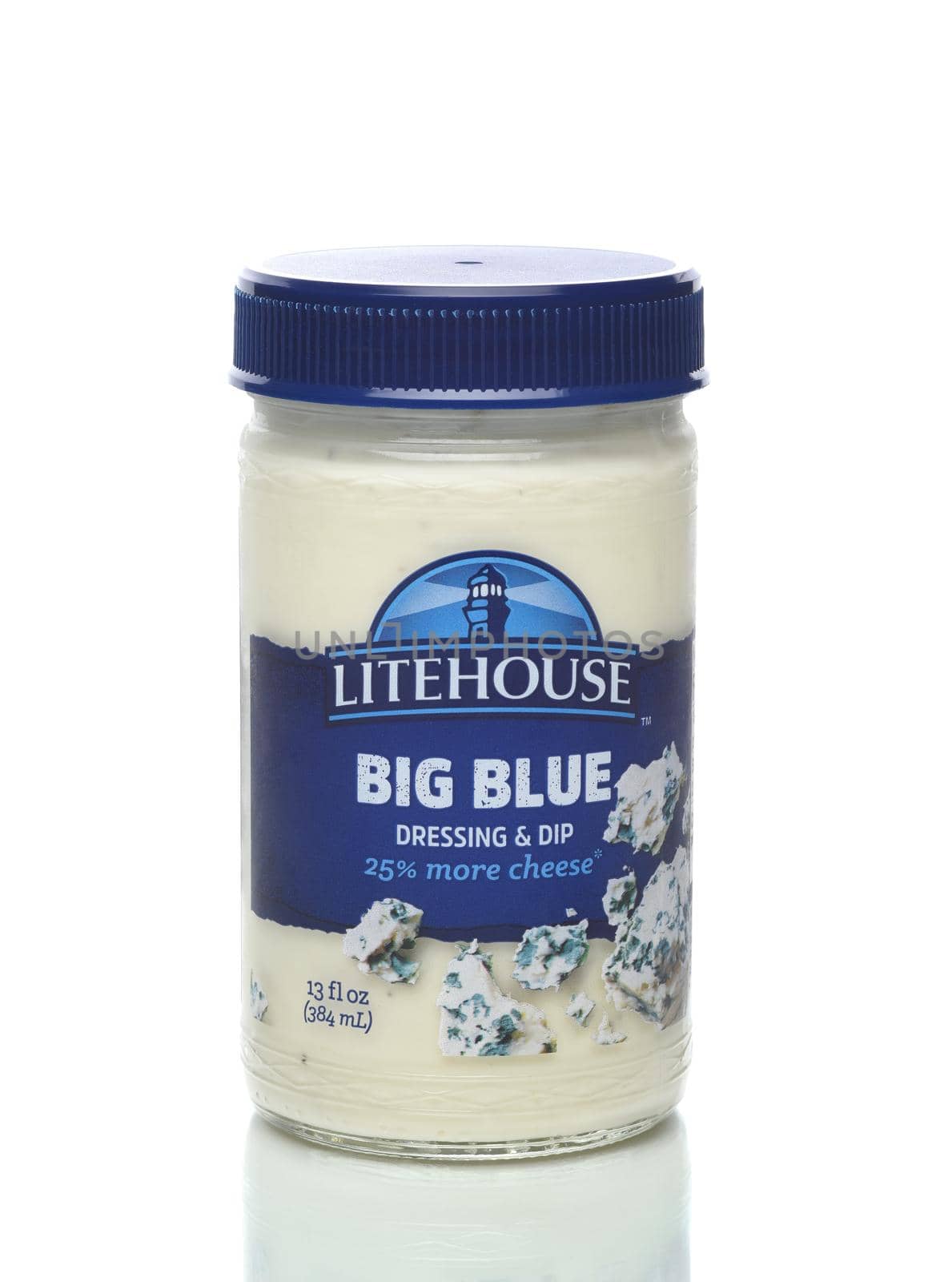 IRVINE, CALIFORNIA - 16 MARCH 2020:  A glass jar of Lighthouse Big Blue Dressing and Dip.  by sCukrov