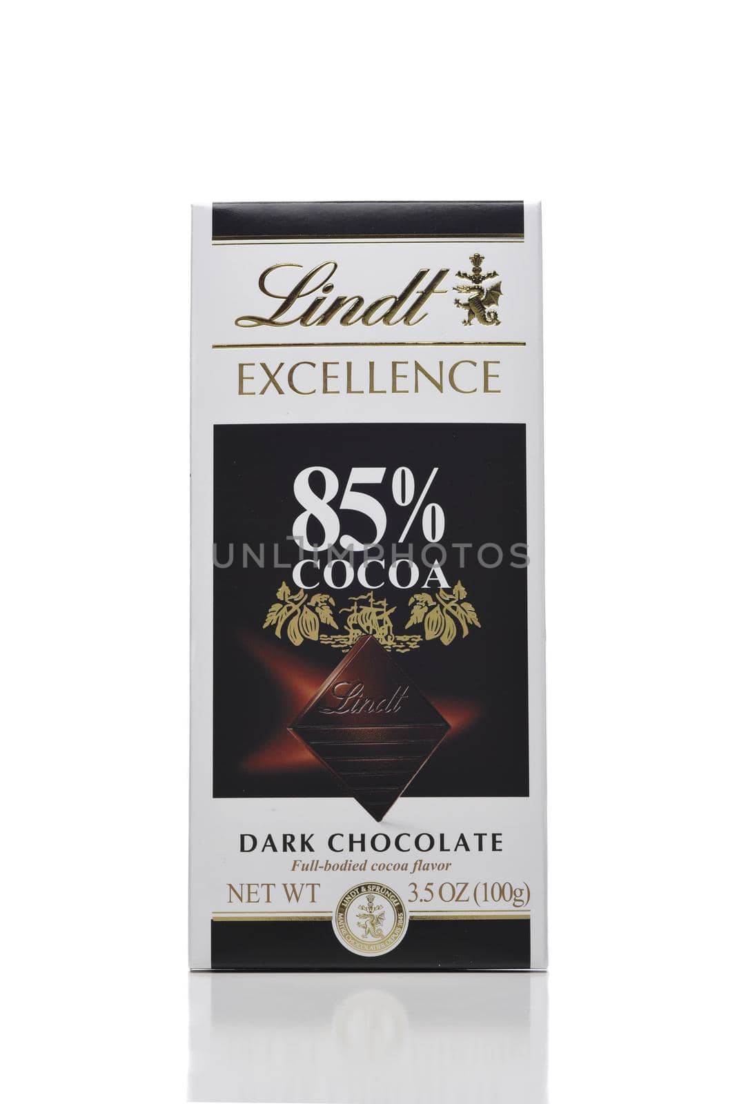 IRVINE, CALIFORNIA - 12 JUN 2021: A bar of Lindt Excellence Dark Chocolate. by sCukrov