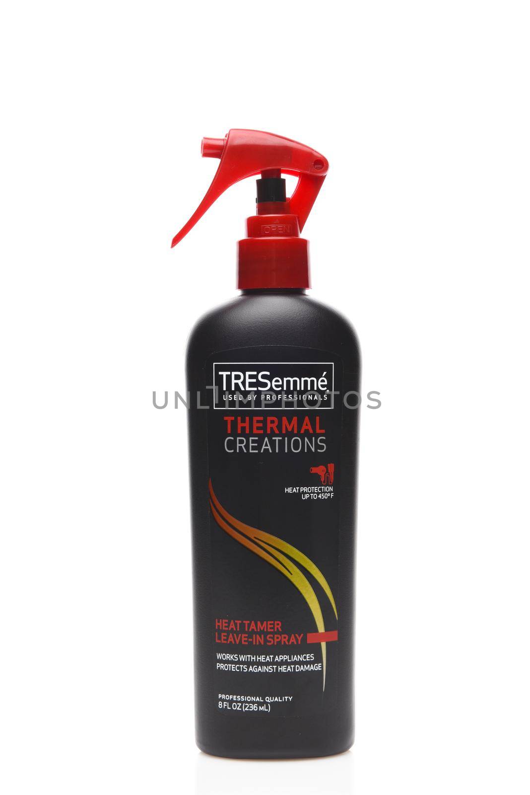 IRVINE, CALIFORNIA - AUGUST 20, 2019: A spray bottle of TRESemme Thermal Creations Heat Tamer Leave-in Spray by sCukrov