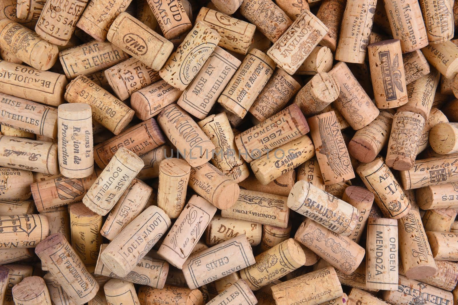 Pile of Imported Wine Corks by sCukrov