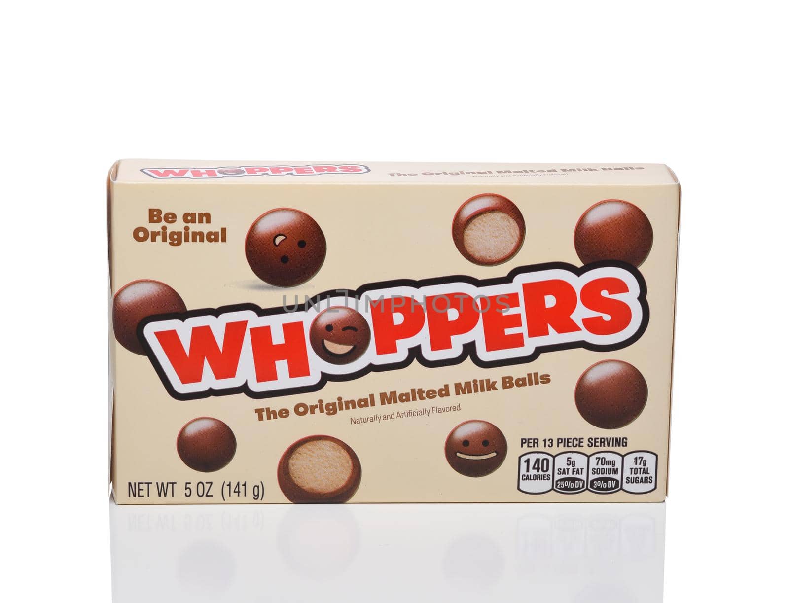 IRVINE, CALIFORNIA - 09 AUG 2020: A package of Whoppers Malted Milk Balls Candy.  by sCukrov