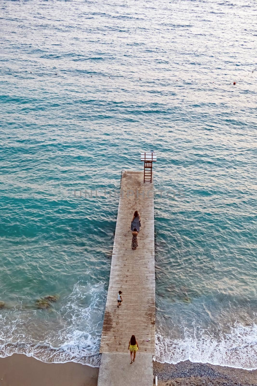 Kusadasi,Aydin,Turkey- July 25,2021.The view from Pinebay holiday village and resort in Kusadasi, in the sea and nature and summer sesason.