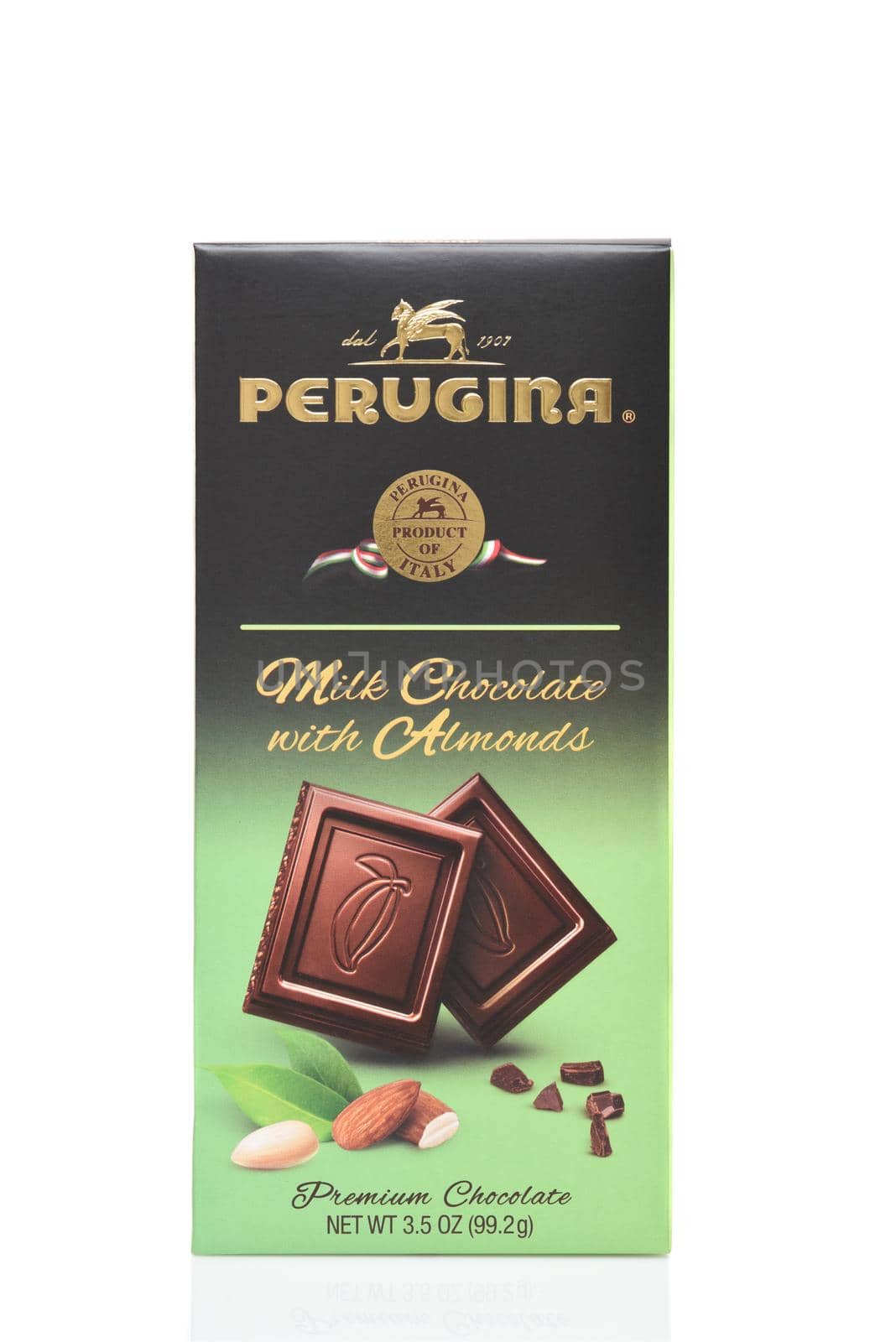 IRVINE, CALIFORNIA - 4 OCT 2019: A package of Perugina Milk Chocolate with Almonds, from Italy.