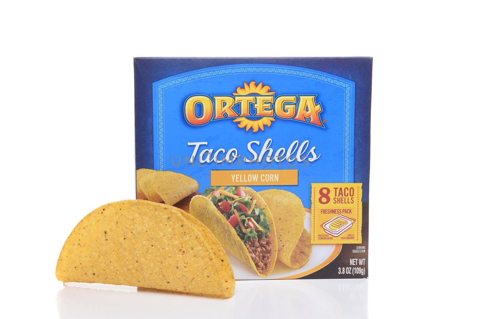 IRVINE, CALIFORNIA - AUGUST 21, 2017:  Ortega Taco Shells. Ortega makes a complete line of Mexican cuisine products.