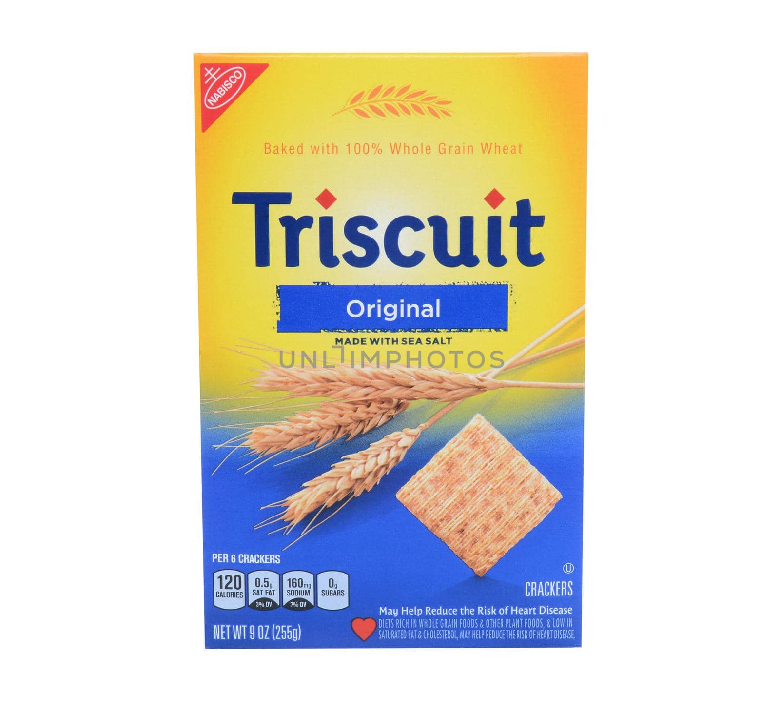 IRVINE, CA - FEBRUARY 19, 2015: Nabisco Triscuit Crackers. Originally known as the National Biscuit Company, Nabisco is an American manufacturer of cookies and snacks. 