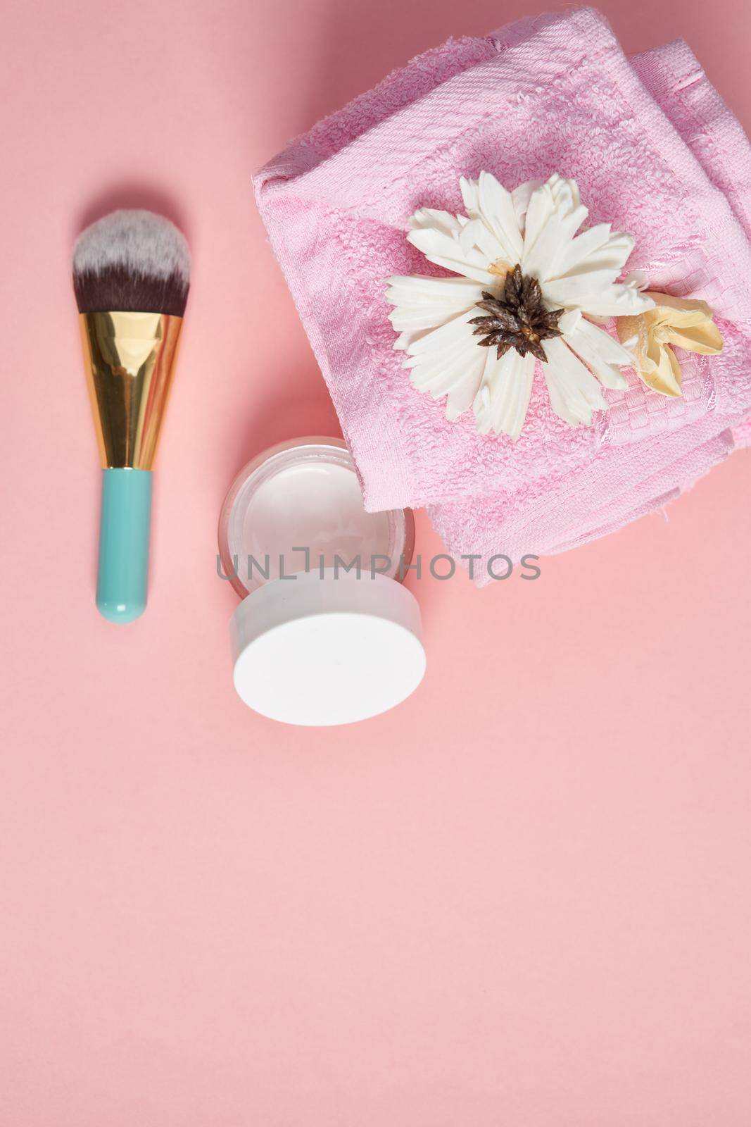 bathroom accessories shampoo beauty salon isolated background. High quality photo