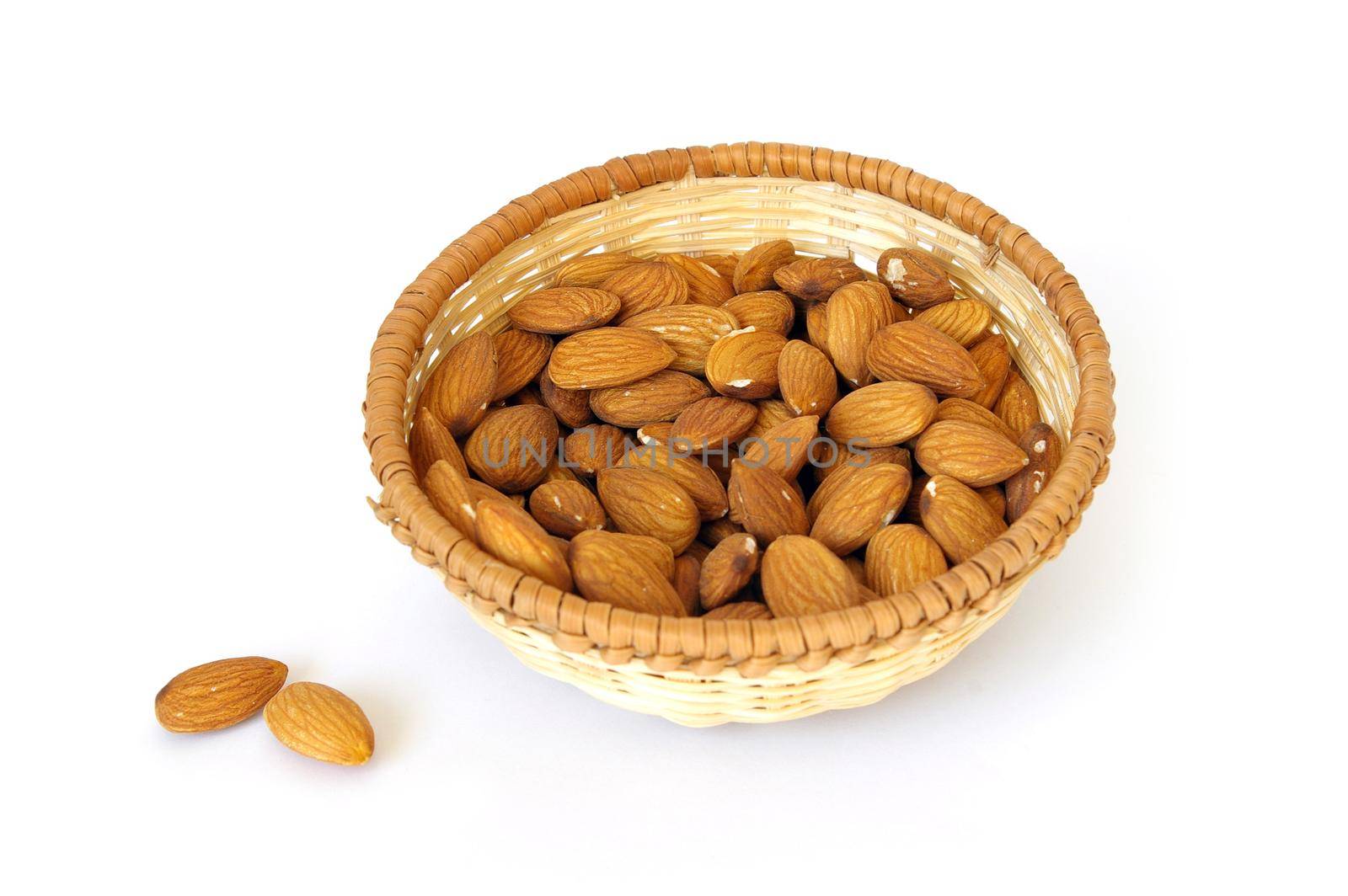 Basket of almonds by tan4ikk1