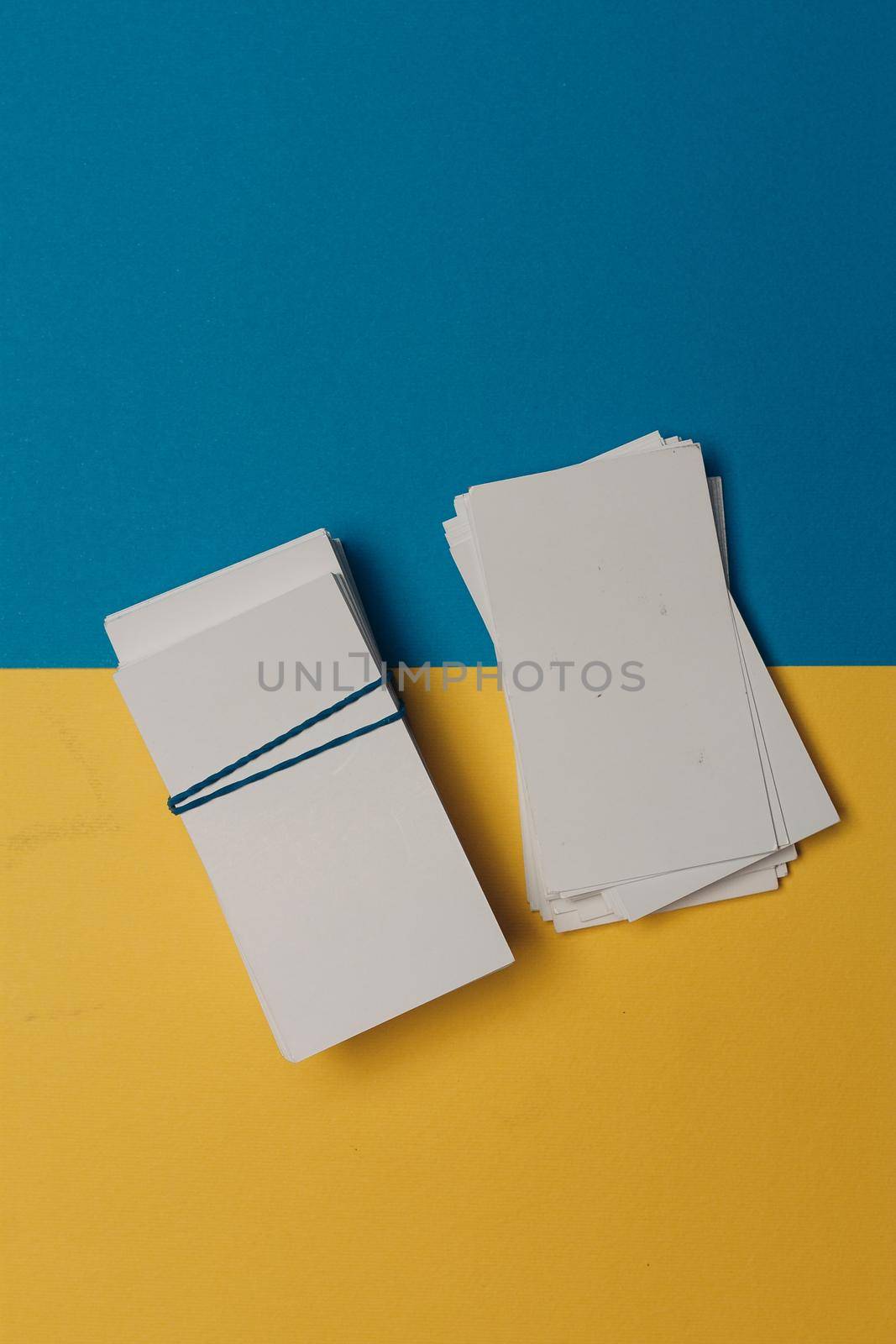 notebook business cards colorful background office supplies by Vichizh