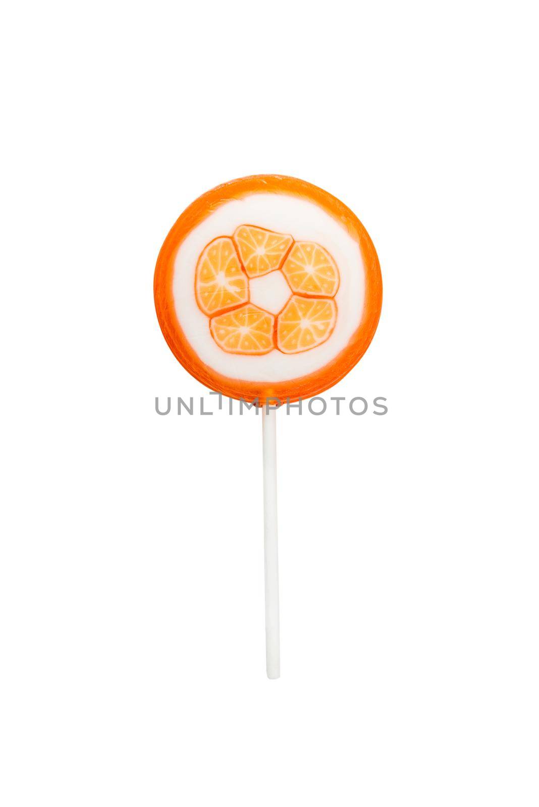 Colorful lollipop isolated on white background