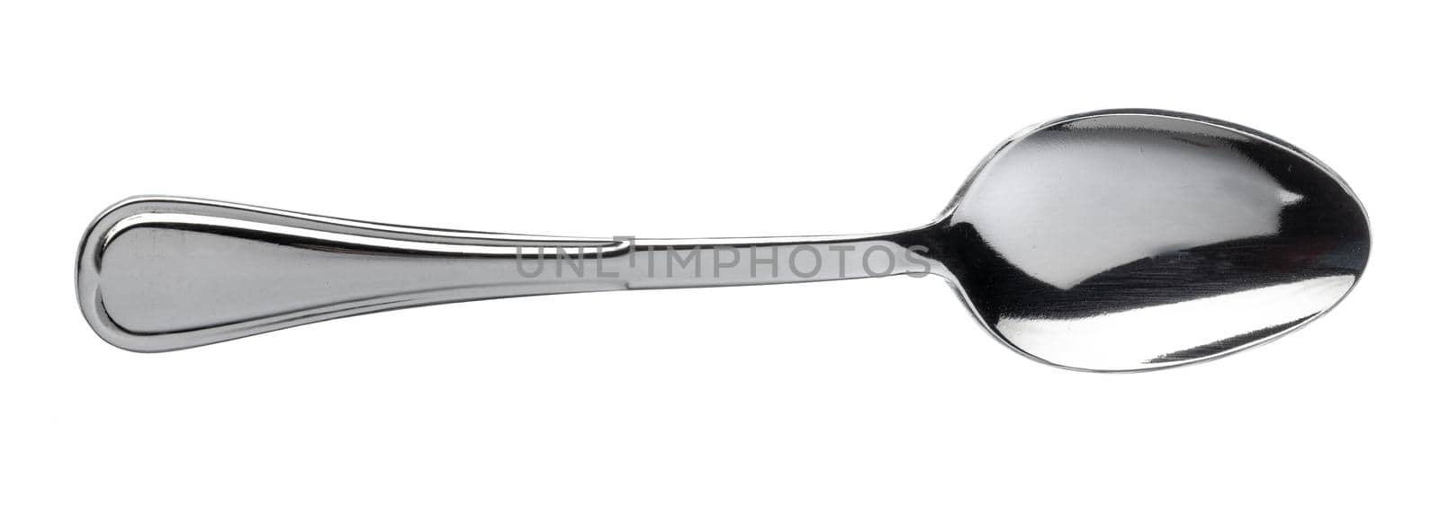 Silver spoon cutlery isolated on white background by Fabrikasimf