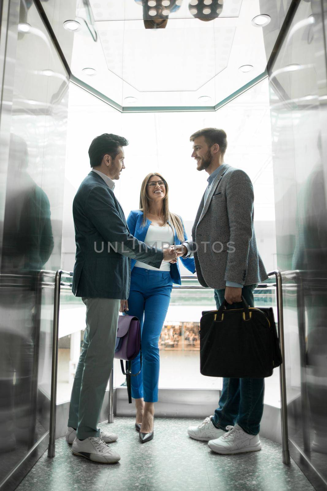 business people stretching out their hands for a handshake.concept of partnership