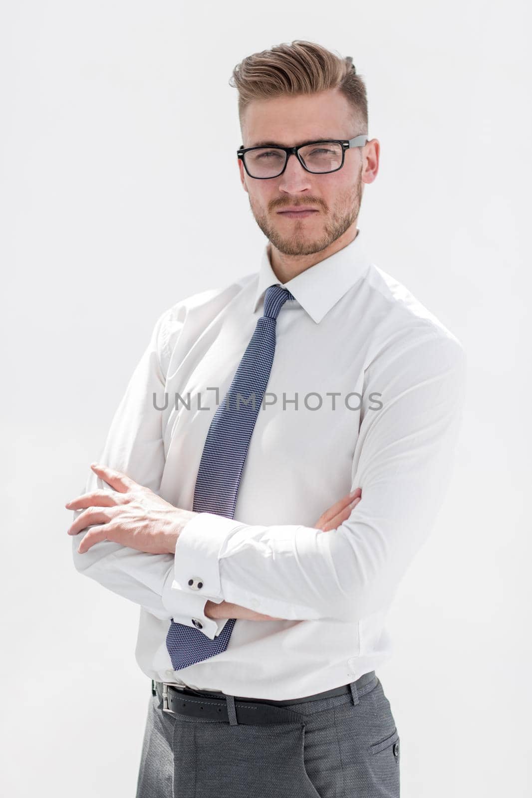 portrait of a successful business man isolated on white. by asdf
