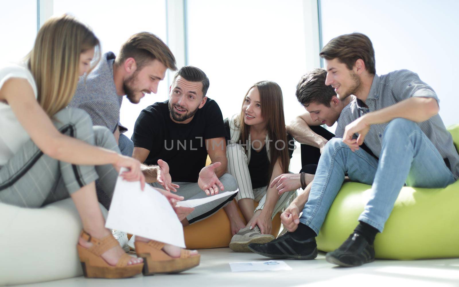 young business team discussing business plan. the concept of a startup