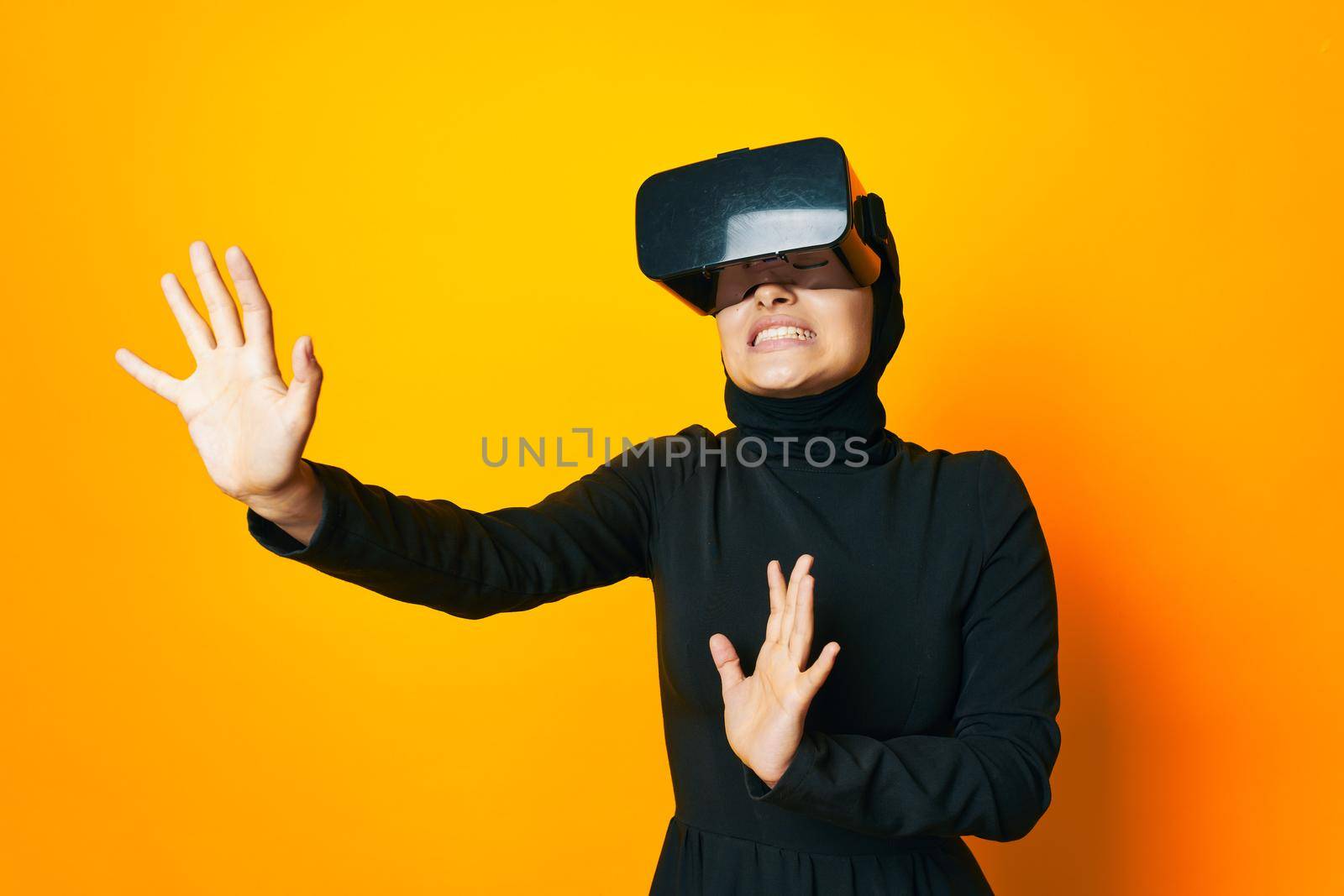 Muslim technology simulator device gaming isolated background. High quality photo
