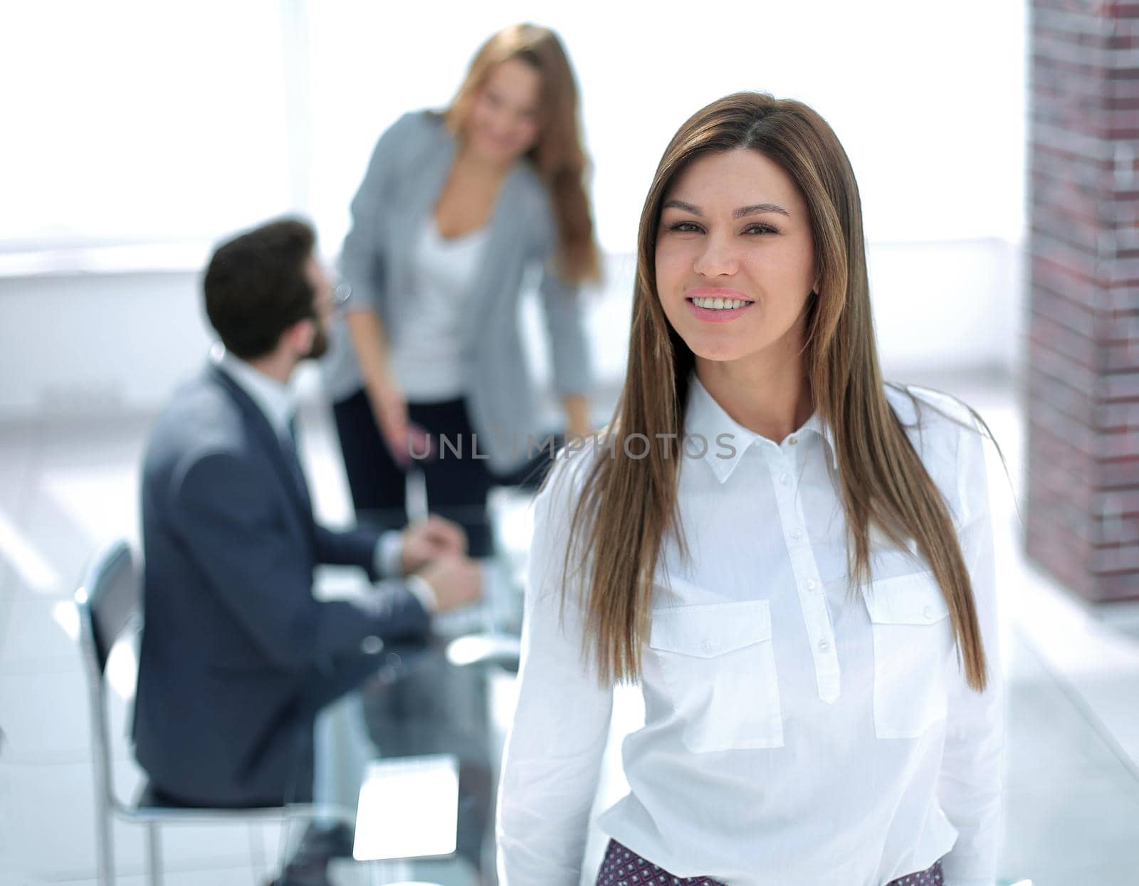 confident business woman at modern office by asdf