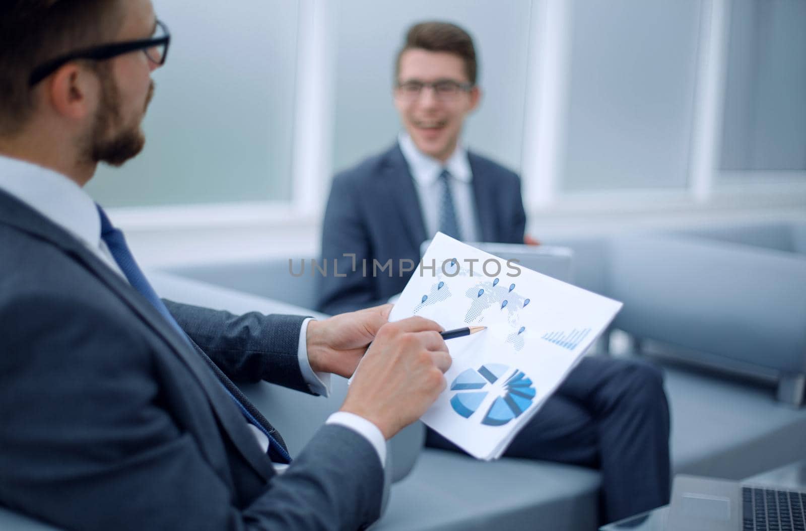 close up.businessman discussing financial performance.business concept