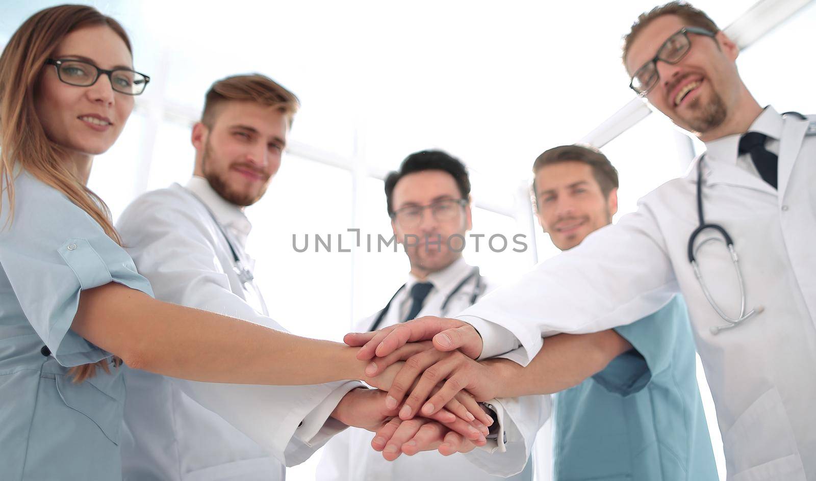Teamwork in hospital for success work and trust in team