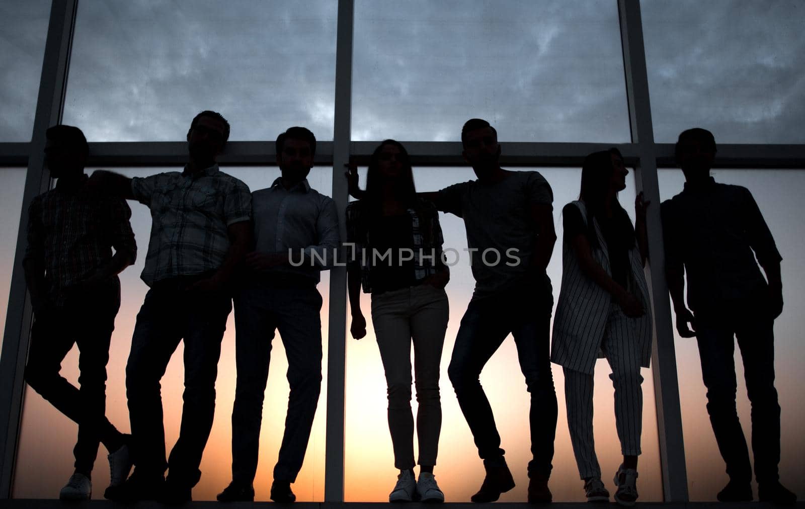 creative business team standing near the office window.the concept of teamwork