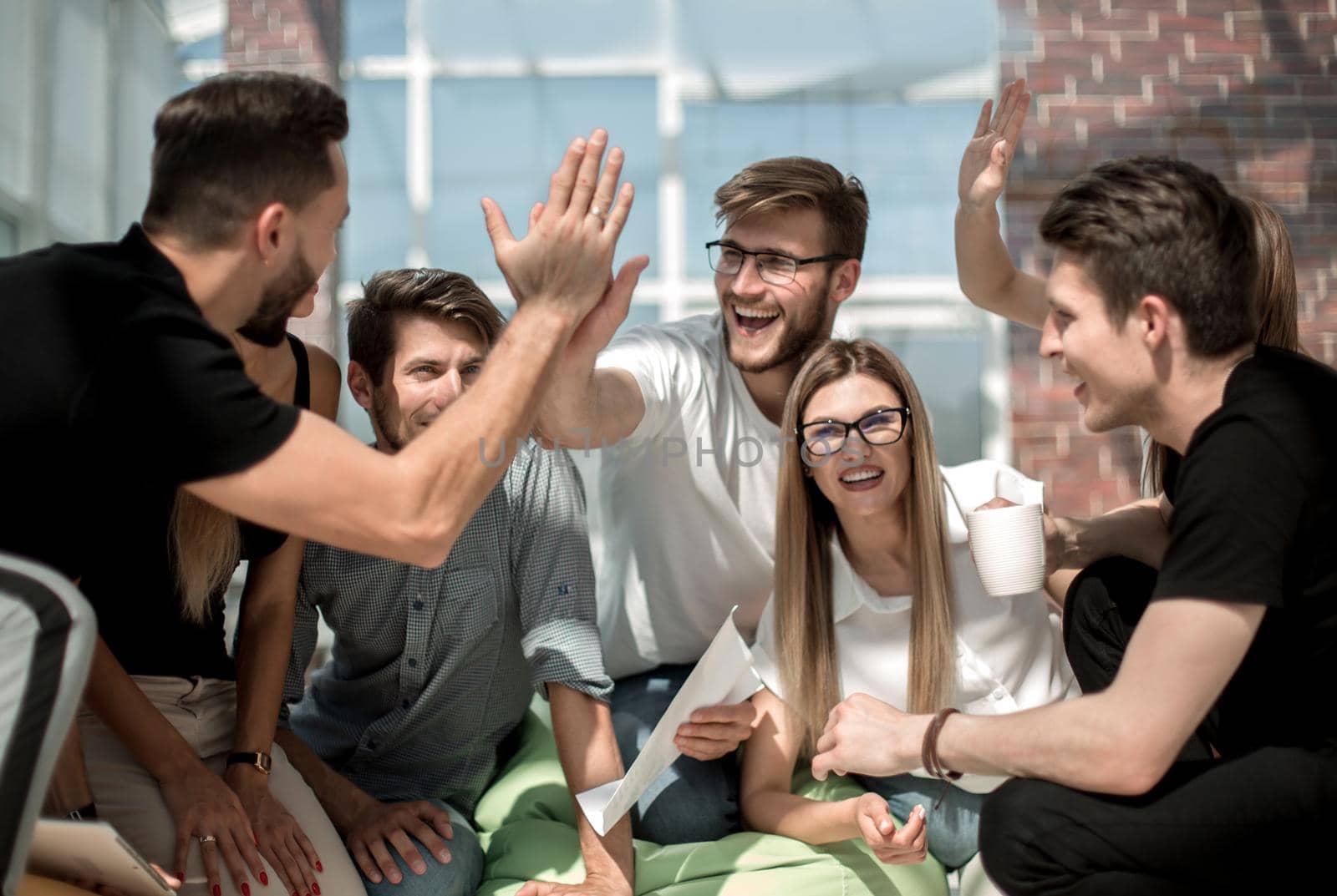 creative business team starts a new business project . the concept of teamwork
