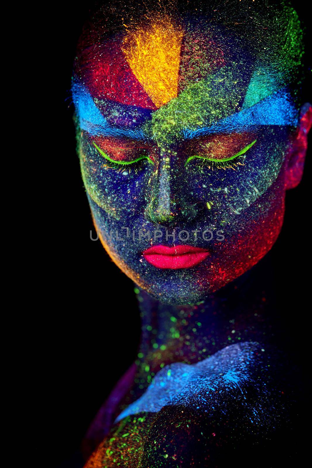 Close up UV abstract portrait by f_y_b