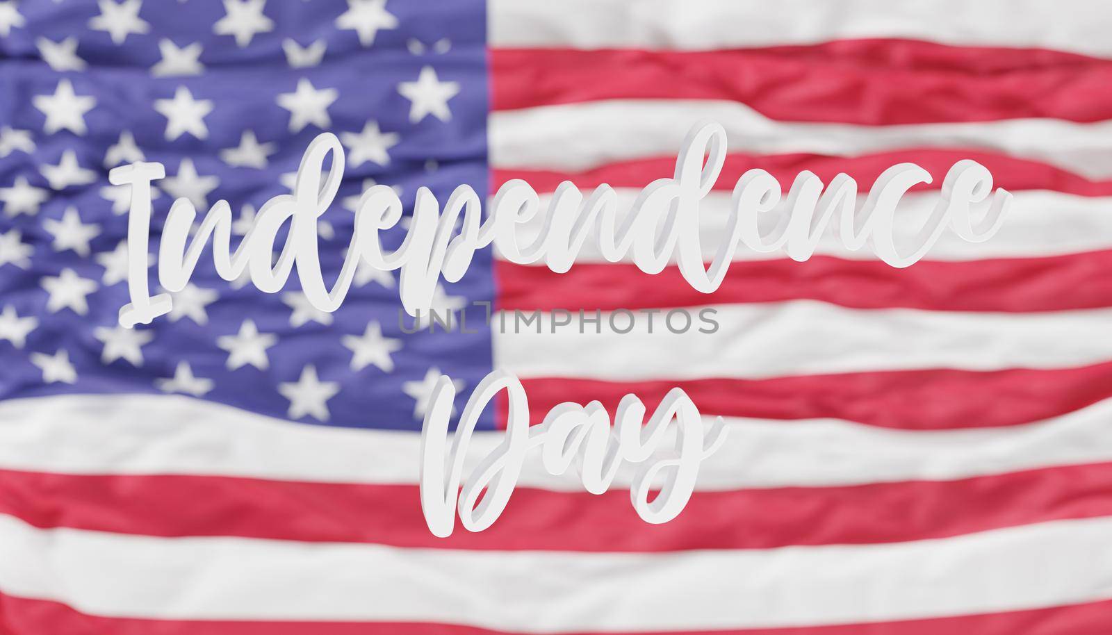 Independence Day, United States of America flag background, 3d render by Frostroomhead