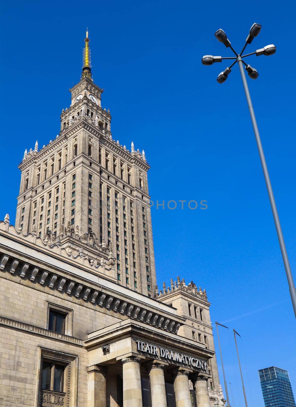Warsaw / Poland - April 03 2019. Palace of Culture and Science in the city center