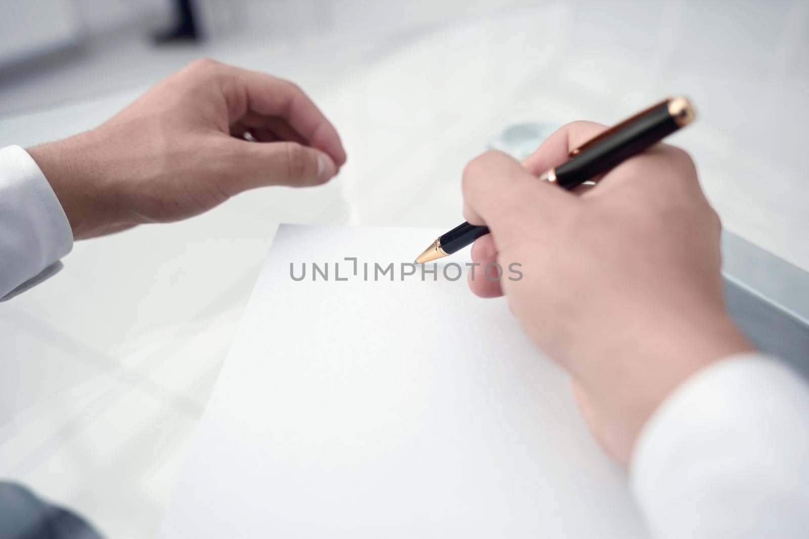 business background.businessman signing a document.photo with copy space