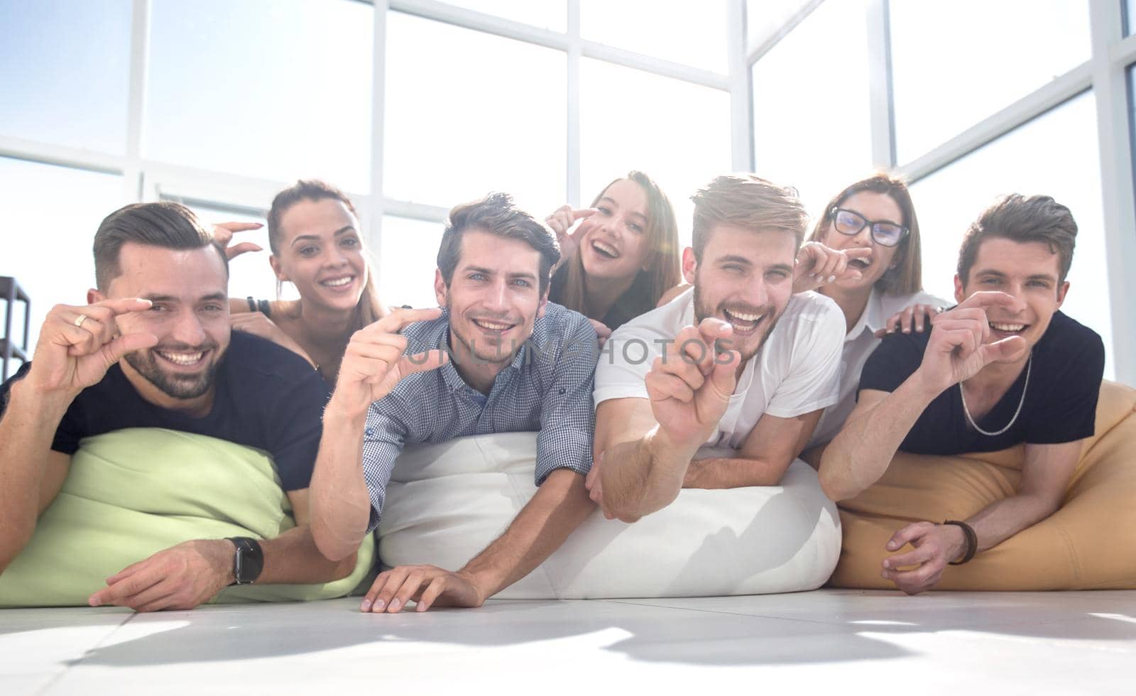 portrait of a friendly business team. photo with copy space