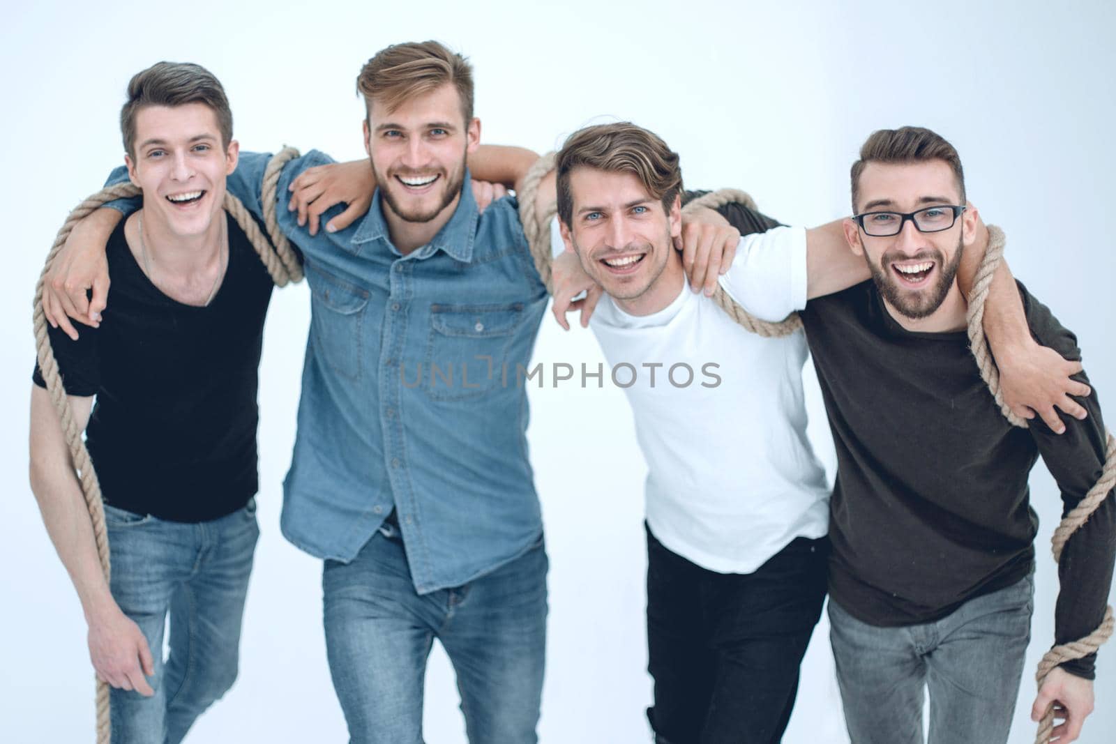 team of trusted friends .the concept of friendship.isolated on light background