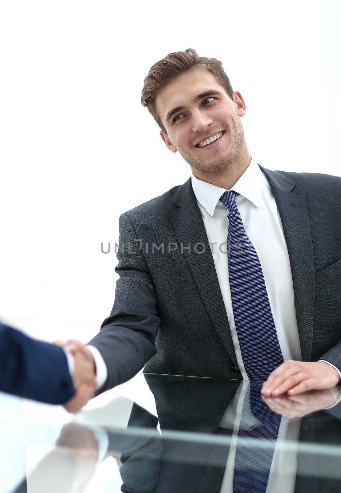 business handshake.photo with copy space